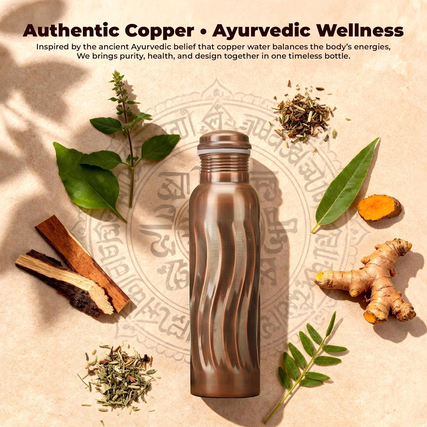 앤틱 구리 물병 1000ml (2개입) - 헬스장, 사 - Ayurvedic & Herbal Wellness Kits 리뷰 및 가격